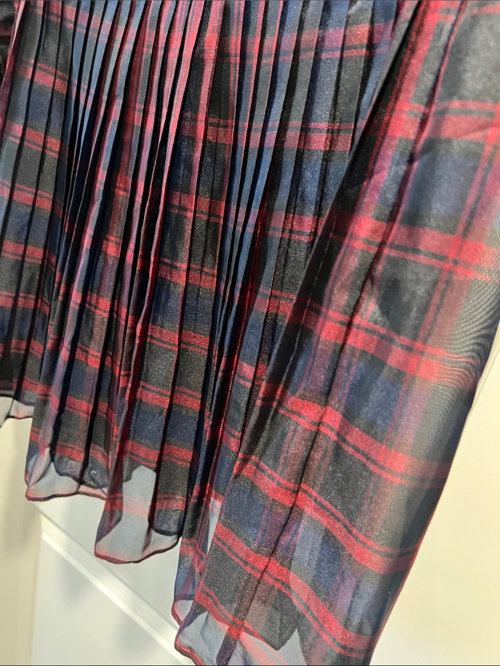J. Crew Pleated shirt-dress in Stewart tartan print Size 12 NWT - Picture 6 of 12